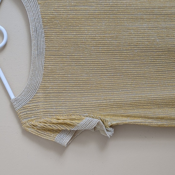 XS Dallin Chase Yellow Heavily Beaded Top Scalloped - Picture 13 of 17